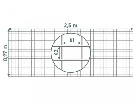 Plasă sudată zincată pentru gabion 42х561mm D-3,7mm 0,97х2,5mm