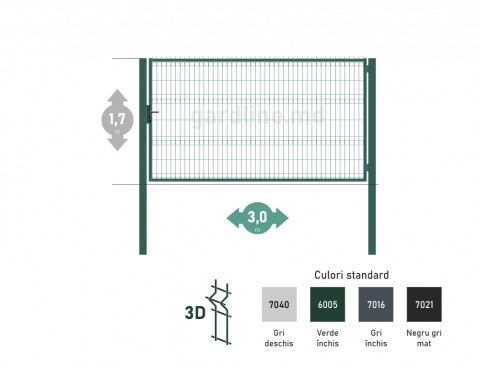 Poarta OPTIMA 3D H-1,7m L-3,0m (S100)