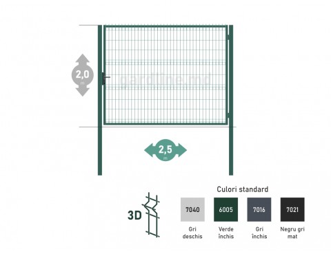 Poarta OPTIMA 3D H-2,5m L-2,5m (S100)