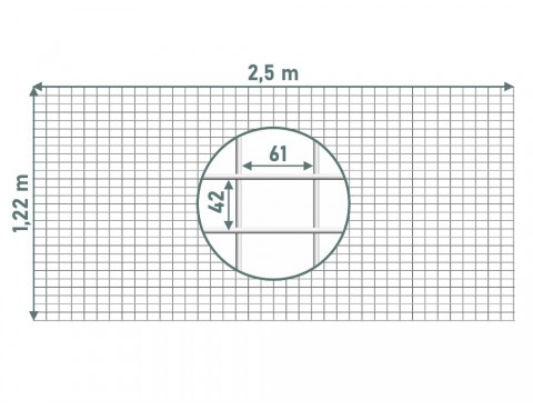 Plasă sudată zincată pentru gabion 42х61mm D-3,7mm 1,22х2,5mm