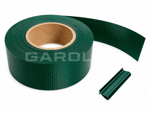 Bandă decorativă din PVC pentru gard 47,5 mm verde RAL 6005