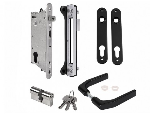 SIXTYSET 60S BA  – Set complet cu broască și plăcuță de închidere, destinat porților din oțel, aluminiu sau PVC